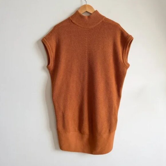 Brand New by Anthropologie Short-Sleeve Mock-Neck Sweater Mini Dress - Picture 6 of 10